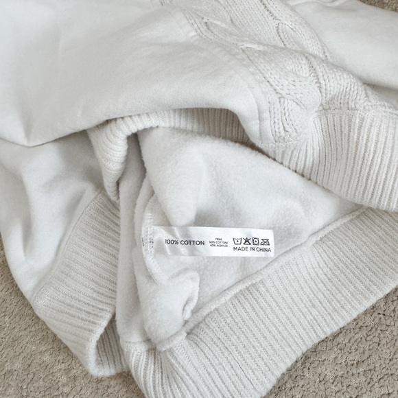 Tuckernuck White Cable Knit Reid Sweatshirt - Picture 11 of 12